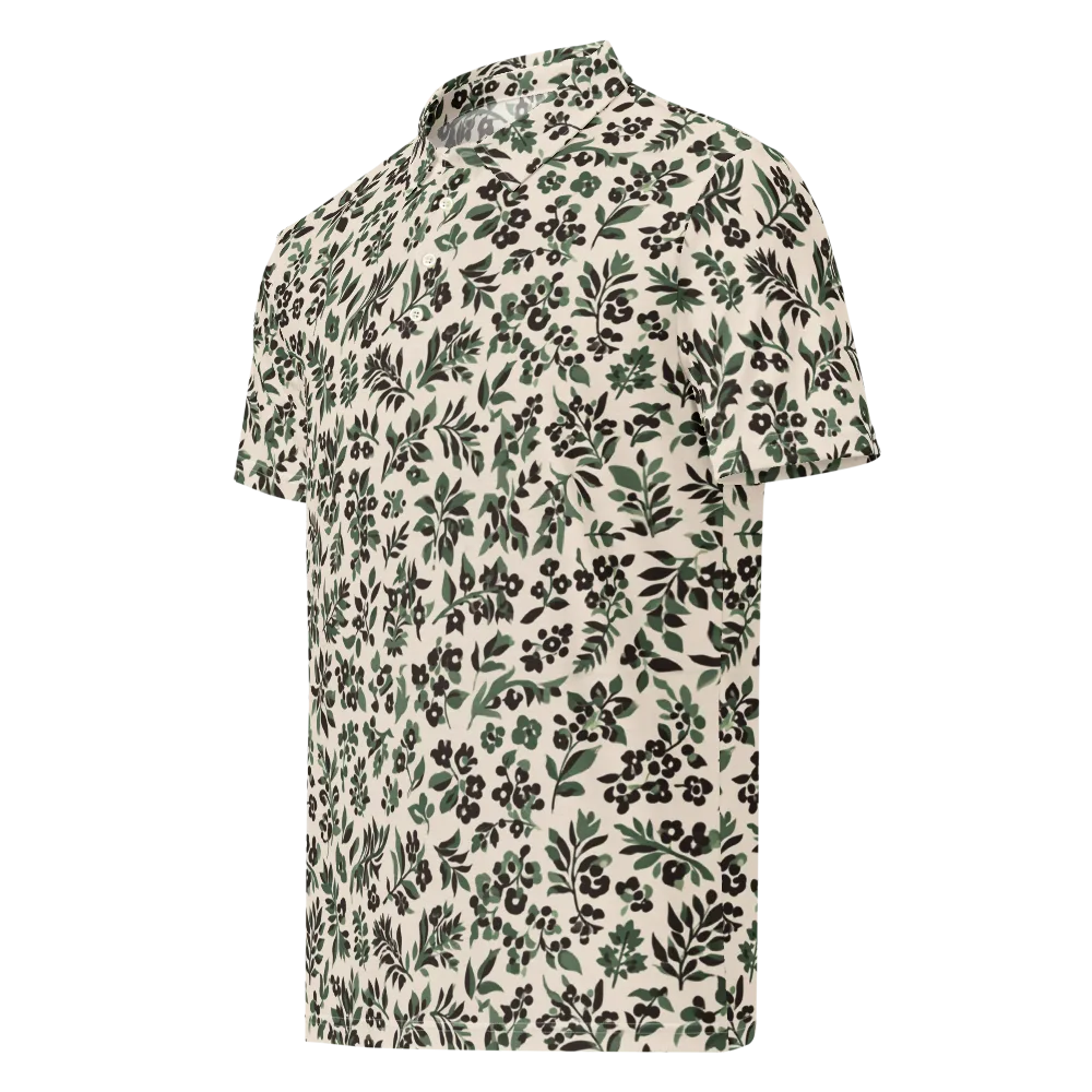 Verdant Ink on Men's Slim Fit Polo Shirt — Left Front