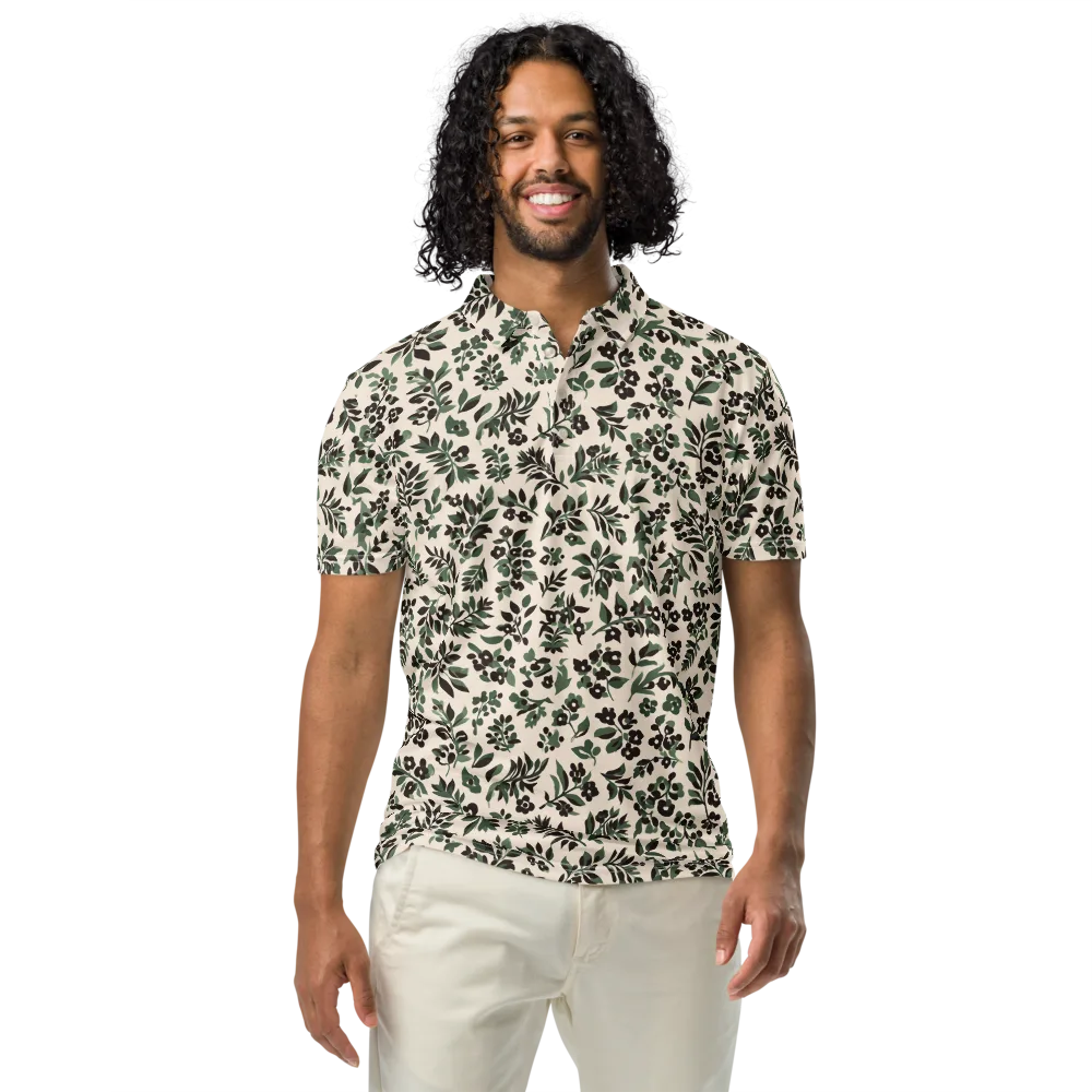 Verdant Ink on Men's Slim Fit Polo Shirt — Front