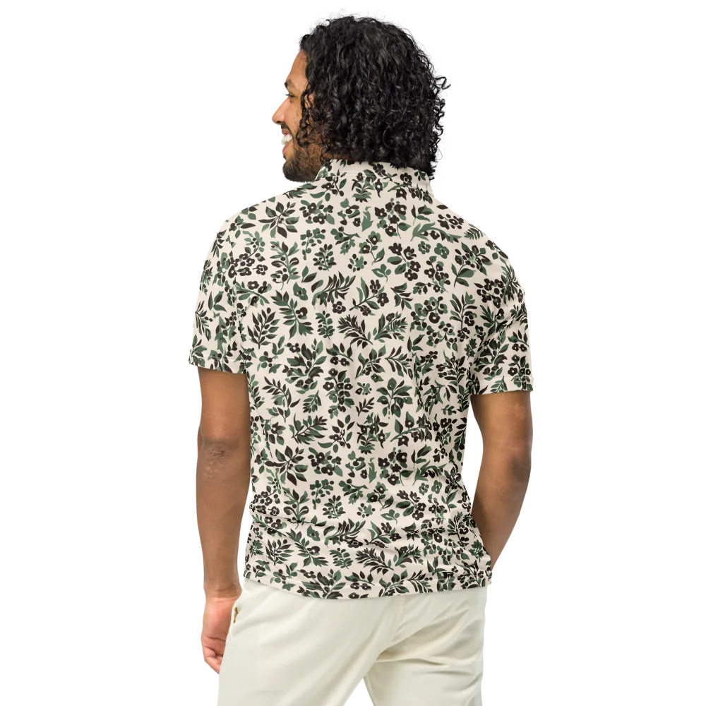 Verdant Ink on Men's Slim Fit Polo Shirt — Back
