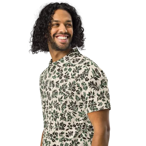 Verdant Ink on a Men's Slim Fit Polo Shirt