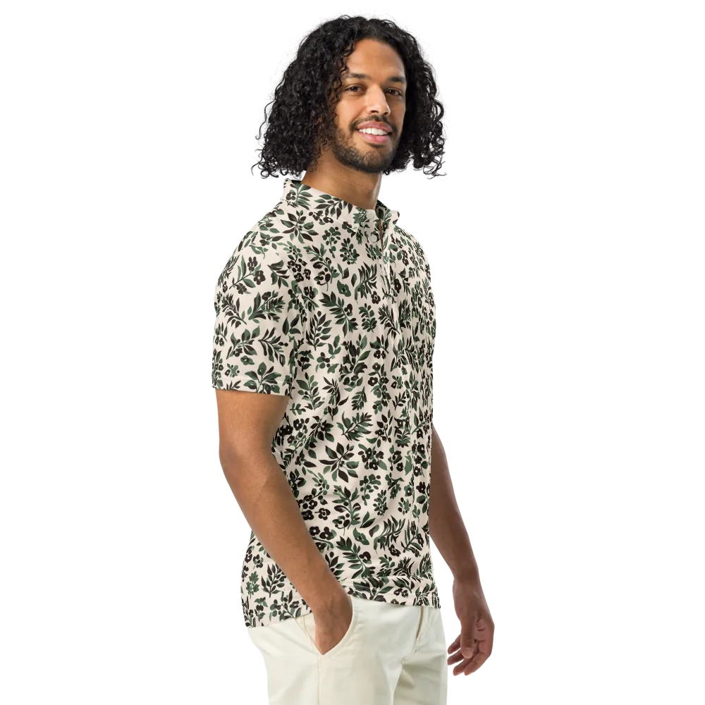 Verdant Ink on Men's Slim Fit Polo Shirt — Right Front