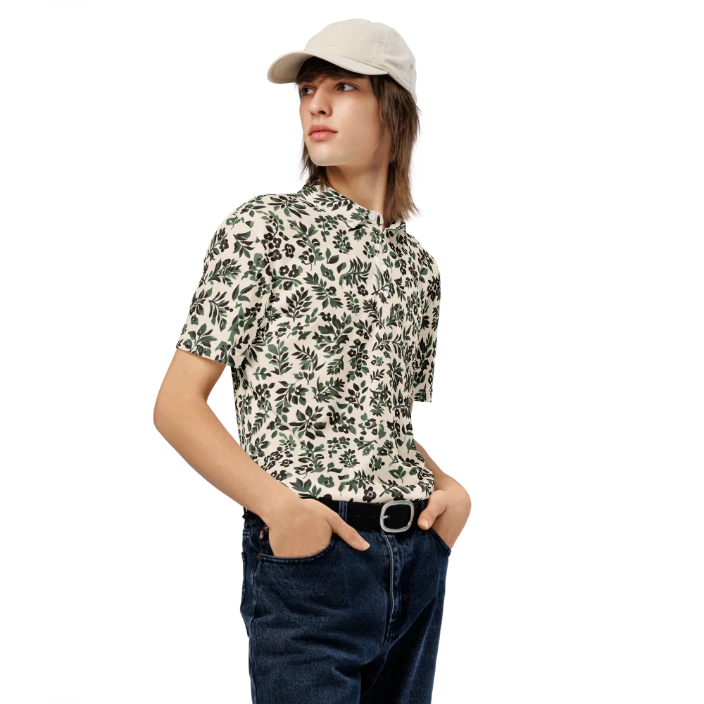 Verdant Ink on Men's Slim Fit Polo Shirt — Right Front