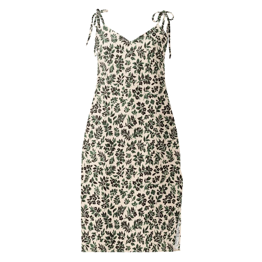 Verdant Ink on Slip Dress — Front