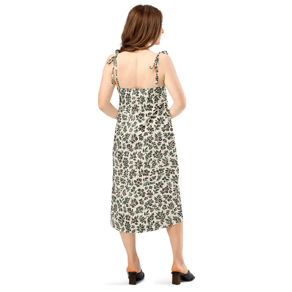 Verdant Ink on Slip Dress — Back
