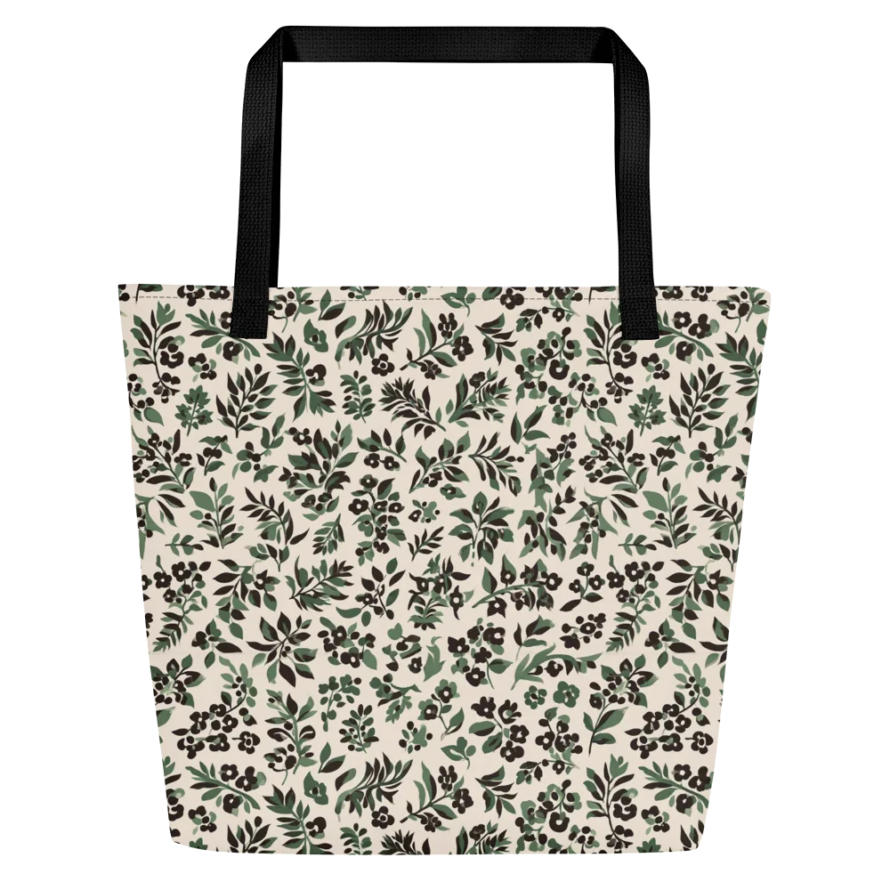 Verdant Ink on Large Tote Bag W/ Pocket — Front
