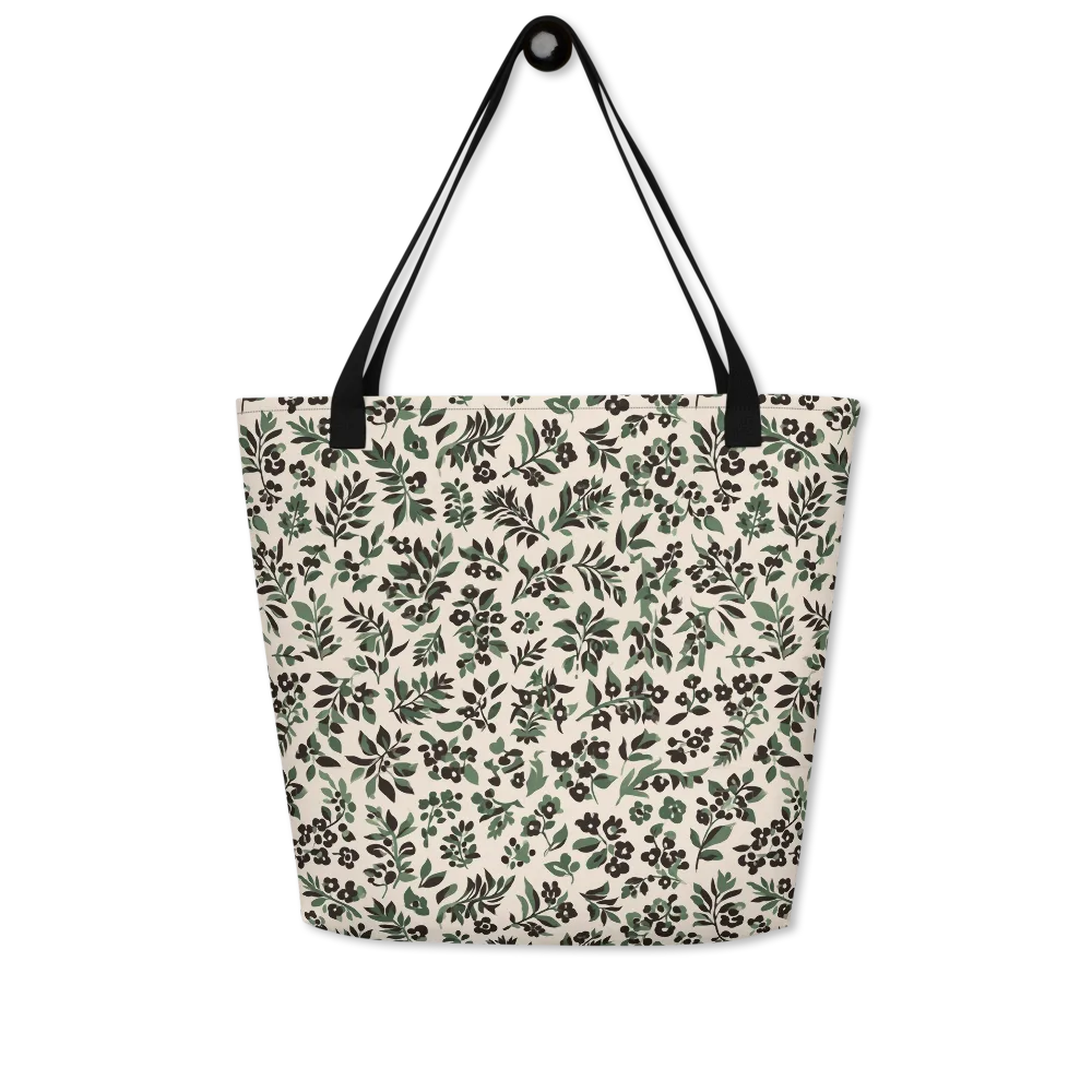 Verdant Ink on Large Tote Bag W/ Pocket — Front