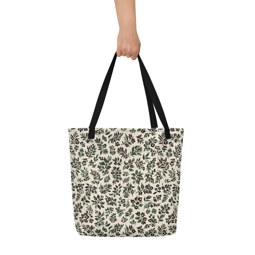 Verdant Ink on Large Tote Bag W/ Pocket — Front