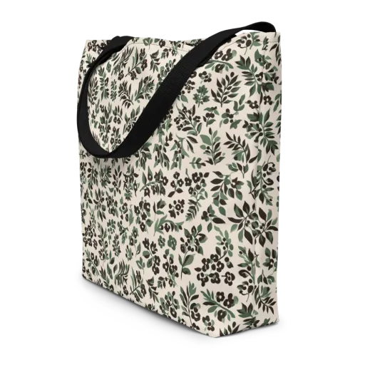 Verdant Ink on a Large Tote Bag W/ Pocket