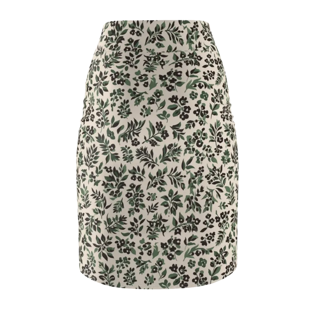 Verdant Ink on Pencil Skirt — Back