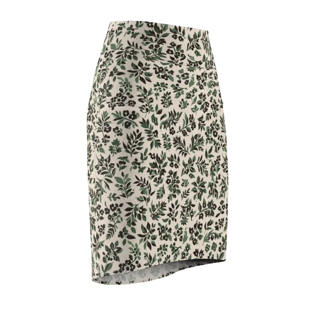 Verdant Ink on Pencil Skirt — Front Side