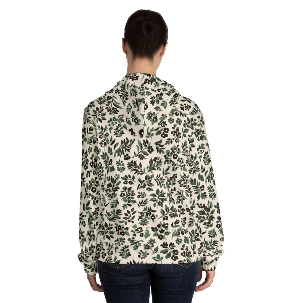 Verdant Ink on Women's Full-Zip Hoodie — Back On Person