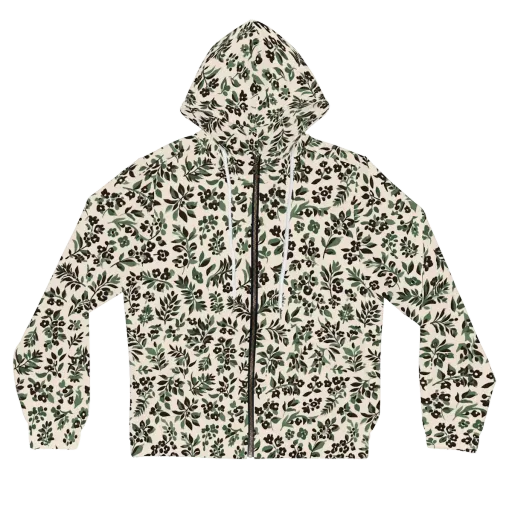 Verdant Ink on a Women's Full-Zip Hoodie