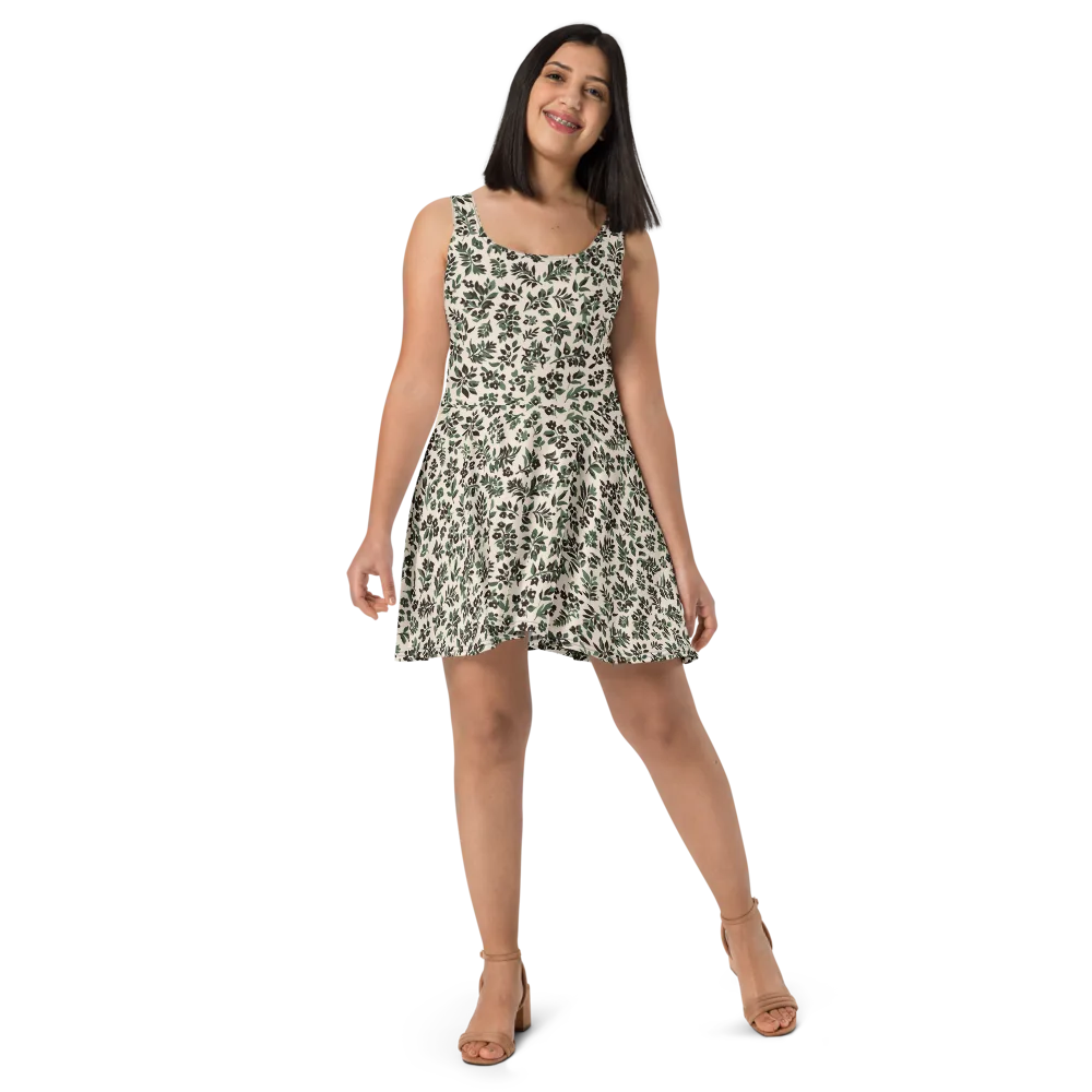 Verdant Ink on Skater Dress — Front