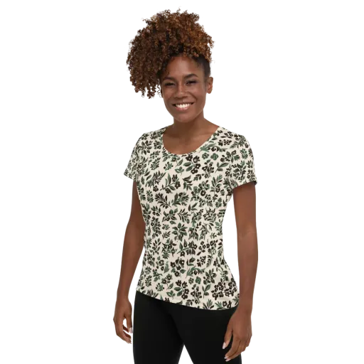 Verdant Ink on a Women's Athletic T-Shirt
