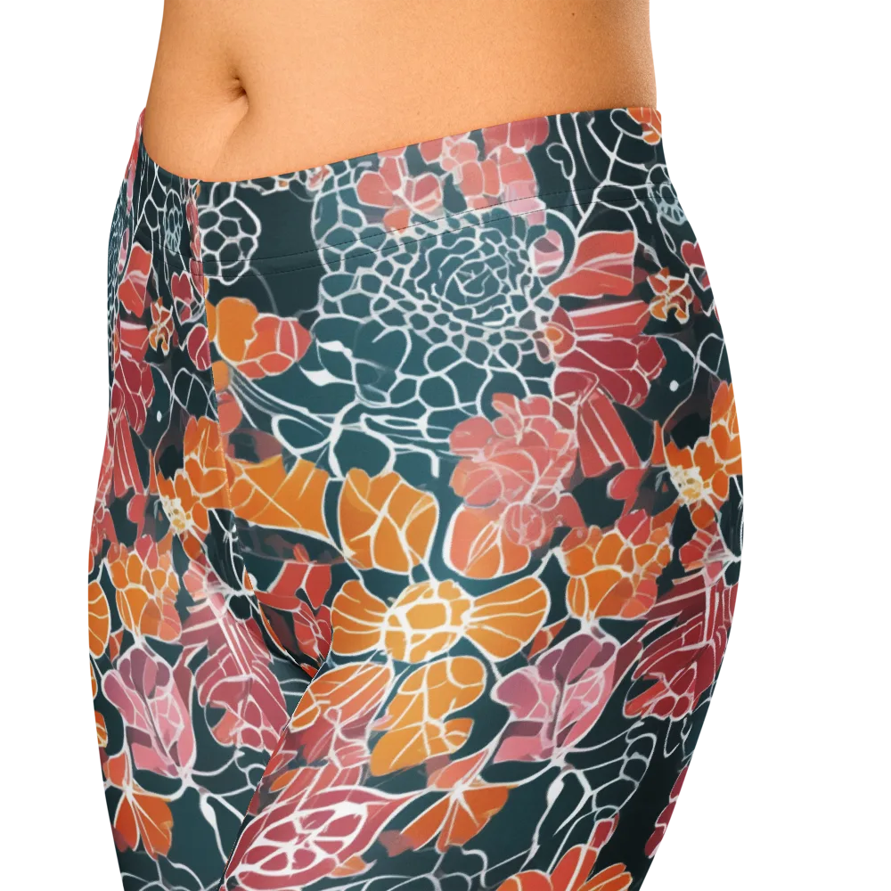 Tidal Garden on Capri Leggings — Zoomed-in