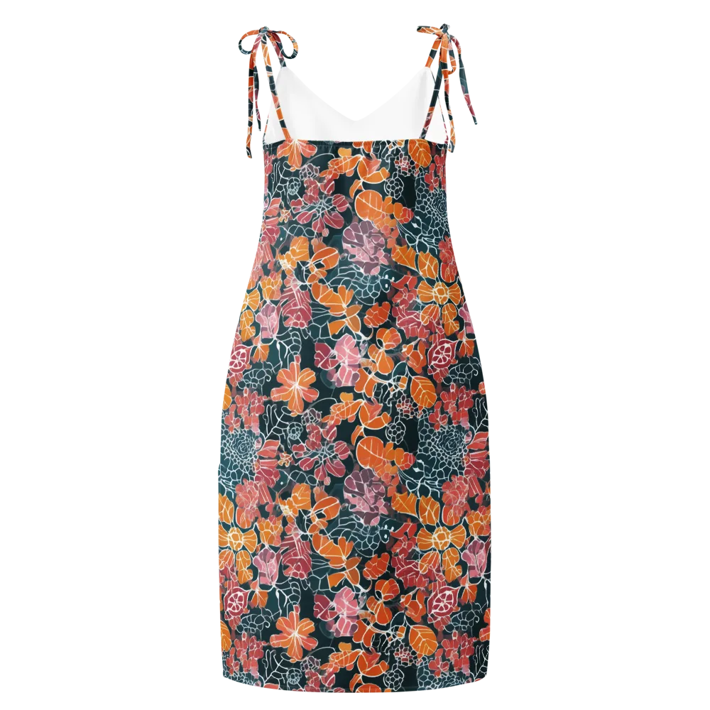 Tidal Garden on Slip Dress — Back