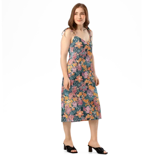 Tidal Garden on a Slip Dress