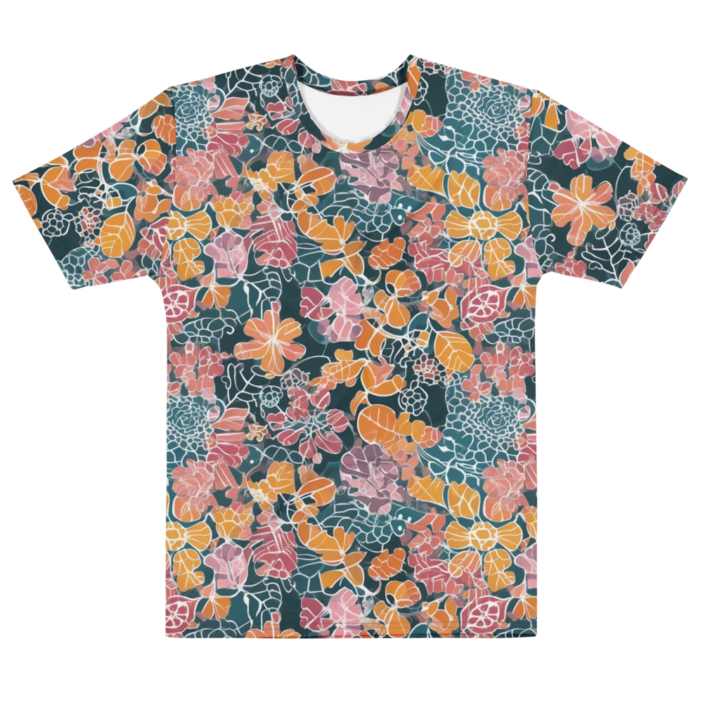 Tidal Garden on Men's Cotton Crew Neck T-Shirt — Front