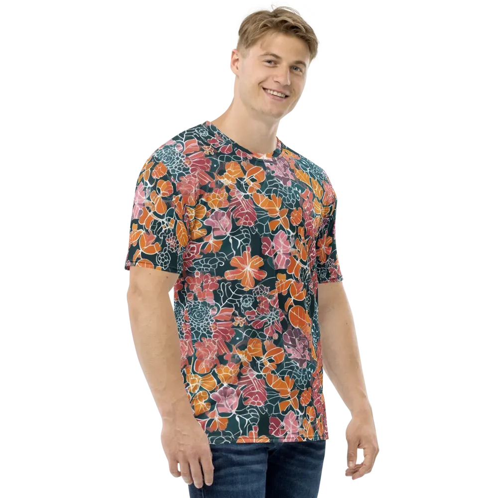 Tidal Garden on Men's Crew Neck T-Shirt — Right