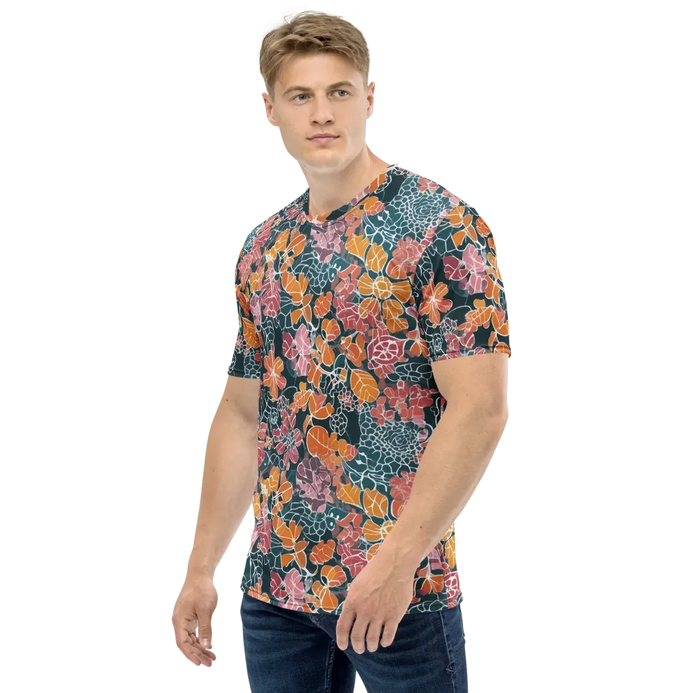 Tidal Garden on Men's Crew Neck T-Shirt — Left