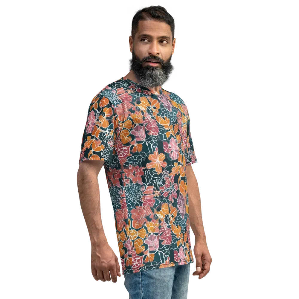 Tidal Garden on Men's Crew Neck T-Shirt — Right