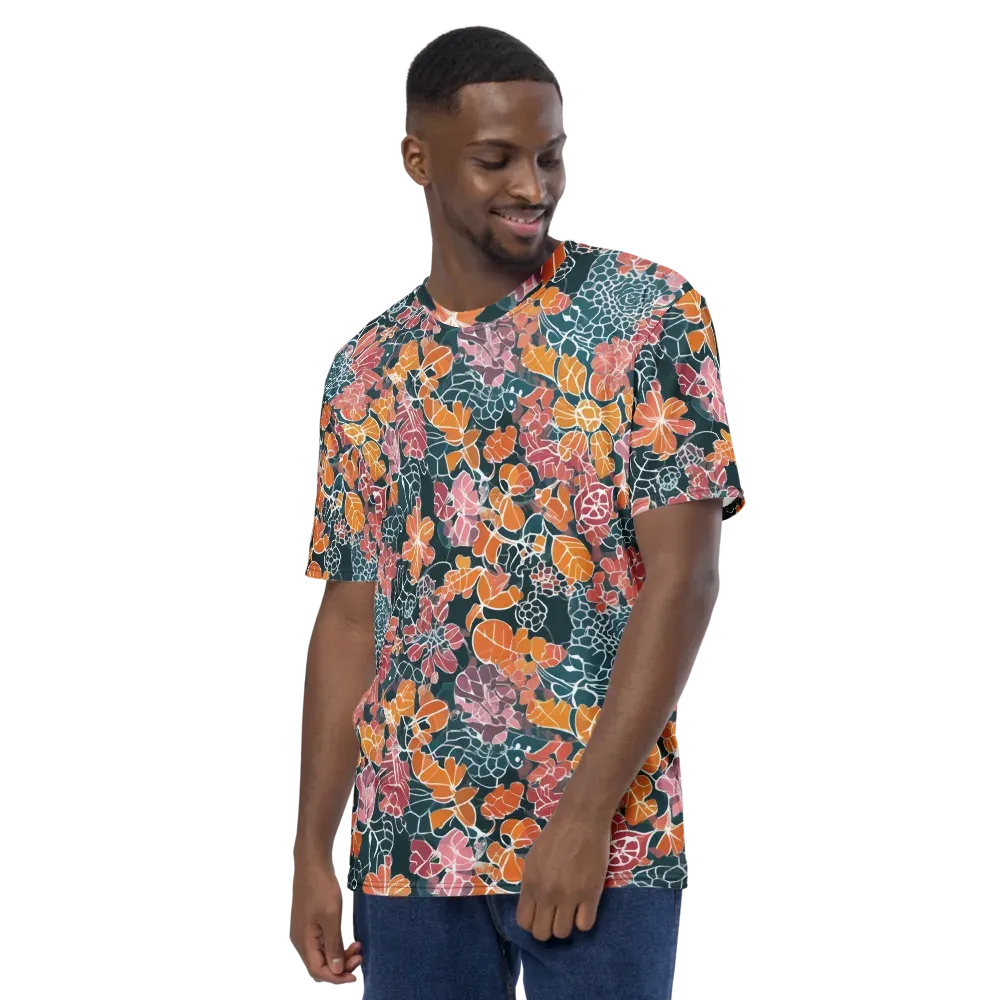 Tidal Garden on Men's Crew Neck T-Shirt — Left