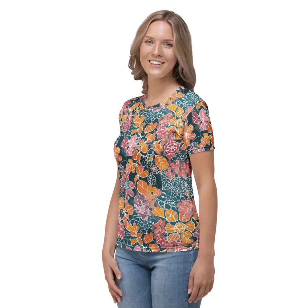 Tidal Garden on Women's Crew Neck T-Shirt — Left