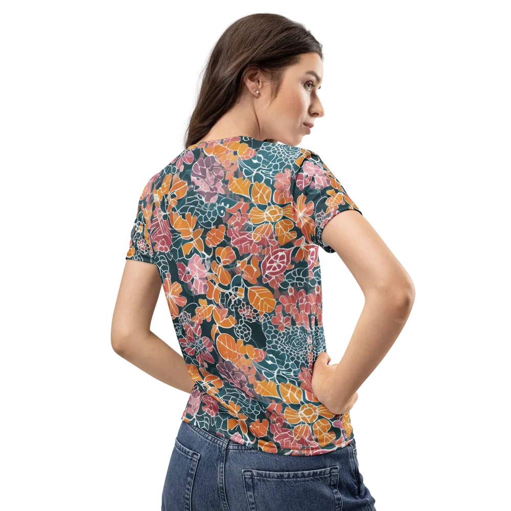 Tidal Garden on Women's Crew Neck T-Shirt — Back