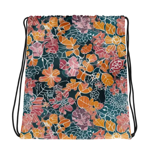 Tidal Garden on a Drawstring Bag