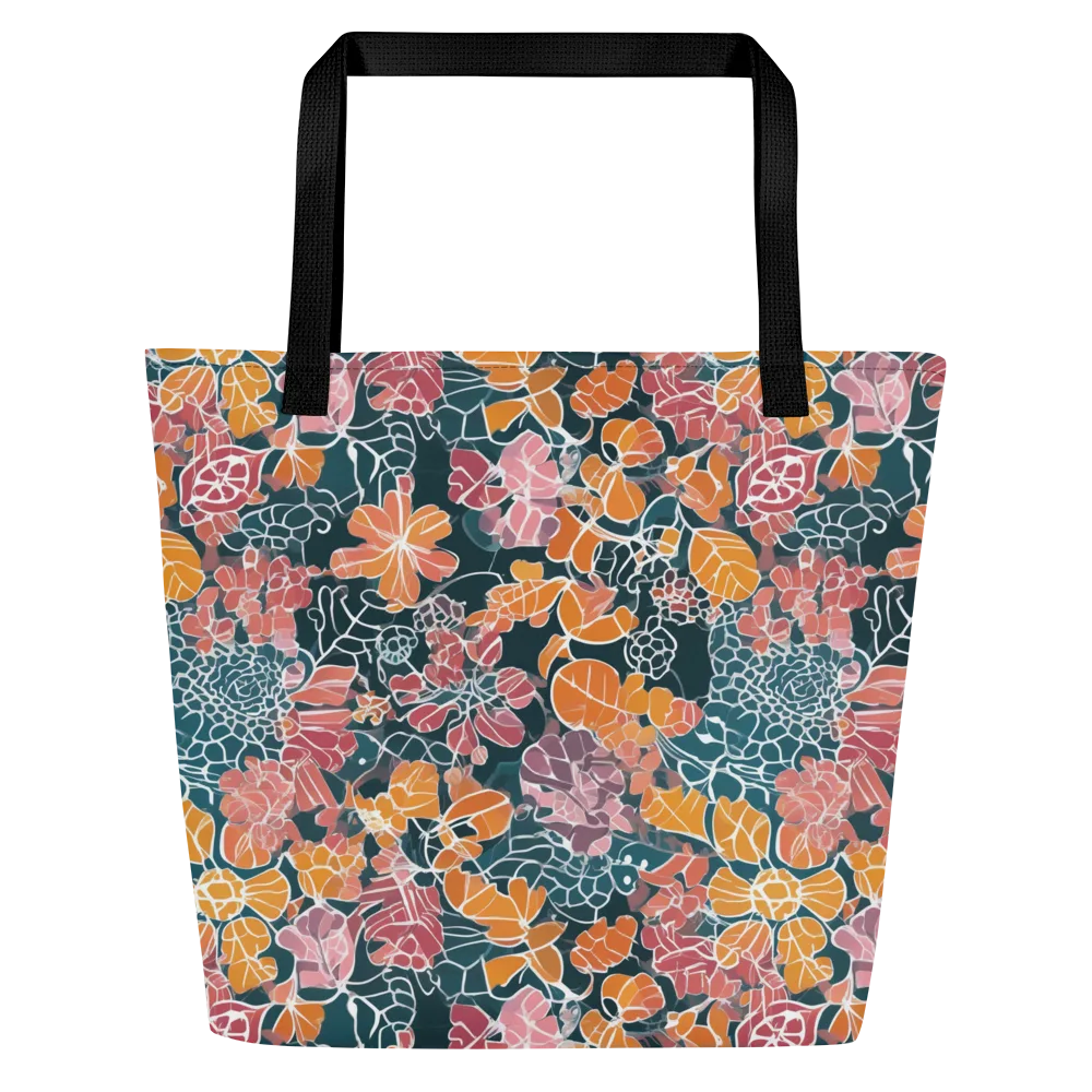 Tidal Garden on Large Tote Bag W/ Pocket — Front