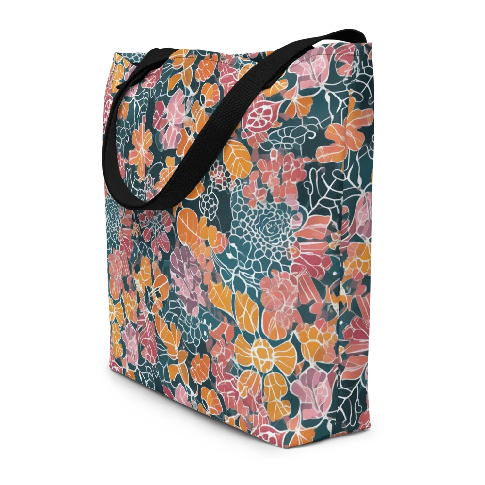 Tidal Garden on Large Tote Bag W/ Pocket — Front