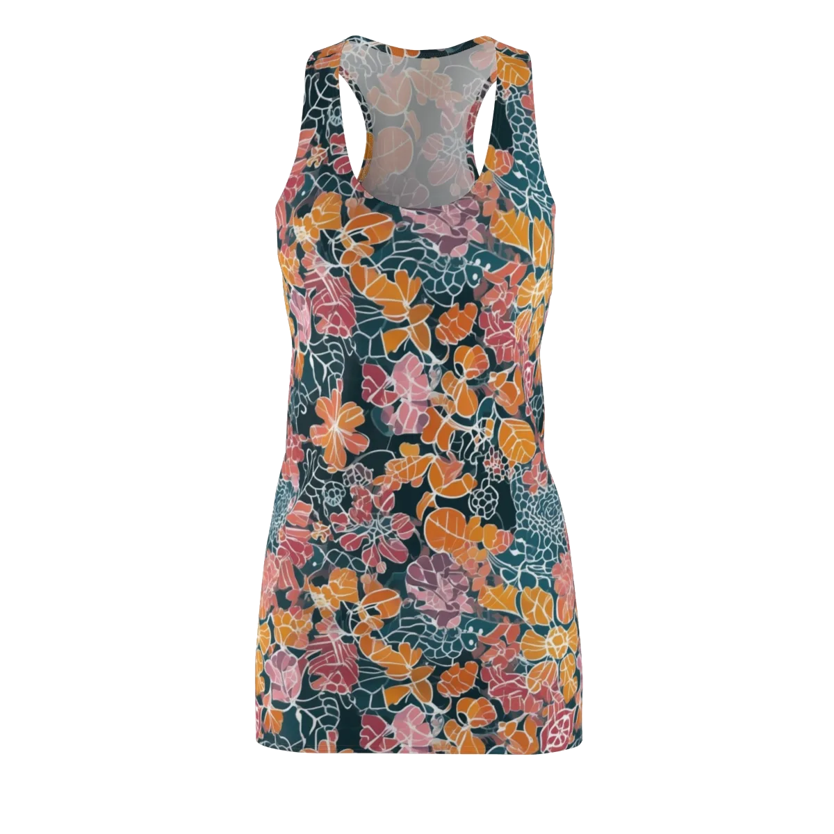 Tidal Garden on Racerback Dress — Front