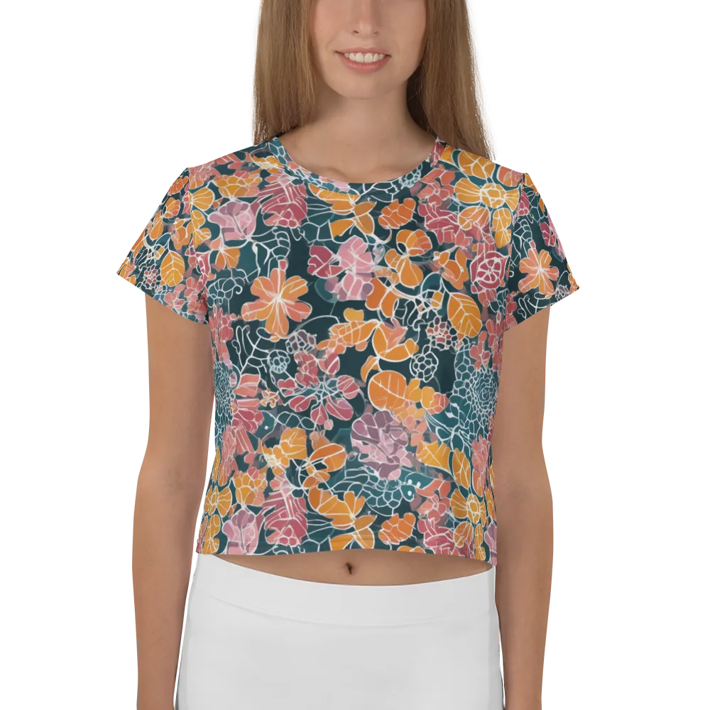 Tidal Garden on Crop Tee — Front