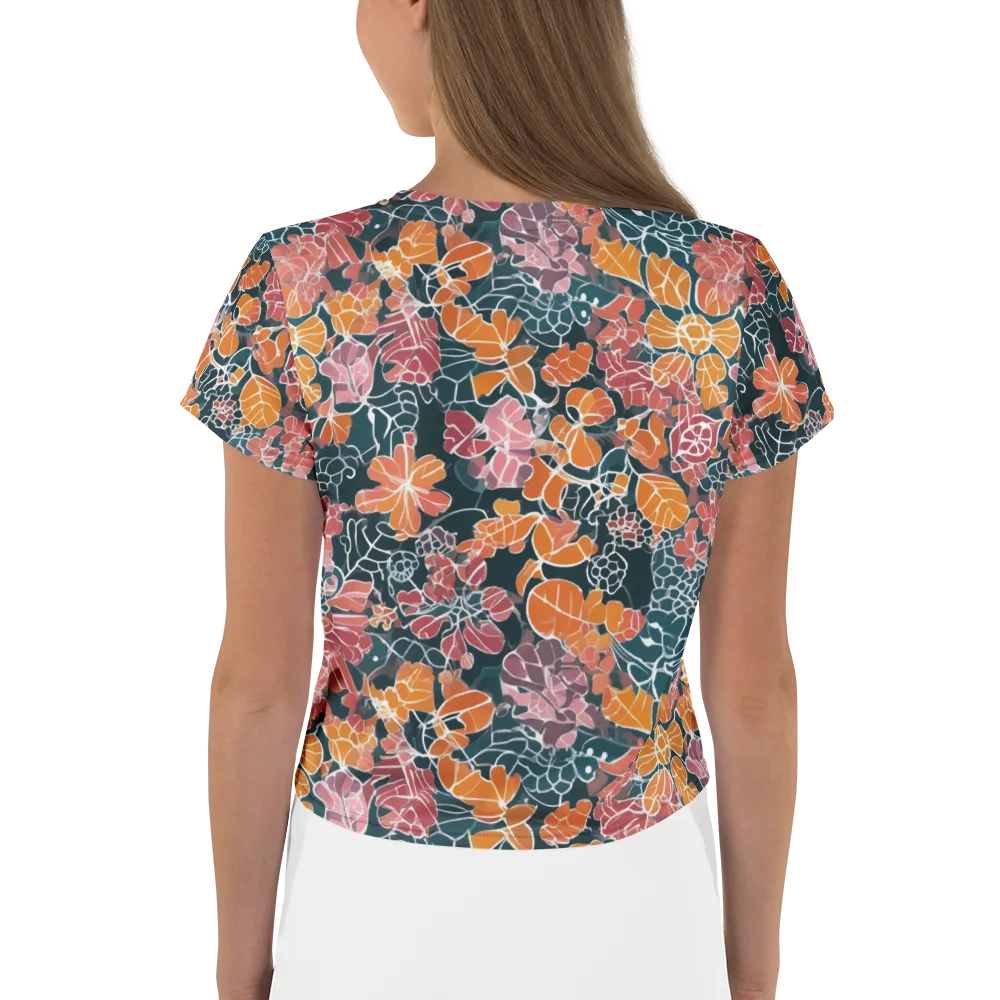 Tidal Garden on Crop Tee — Back