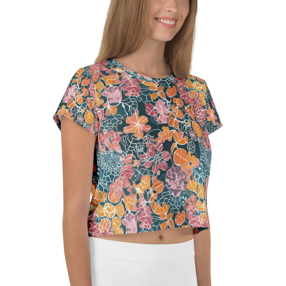 Tidal Garden on Crop Tee — Right