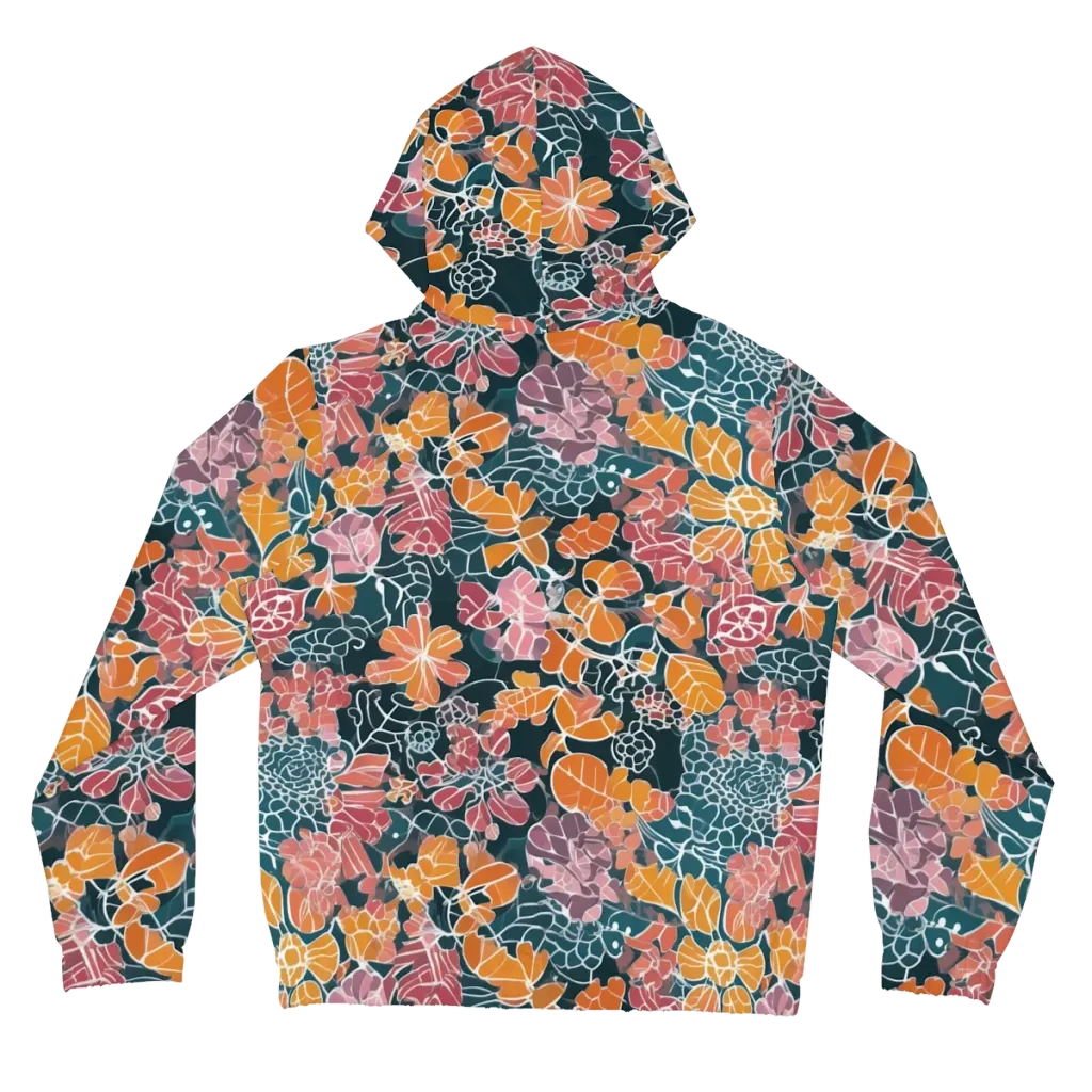 Tidal Garden on Women's Full-Zip Hoodie — Back