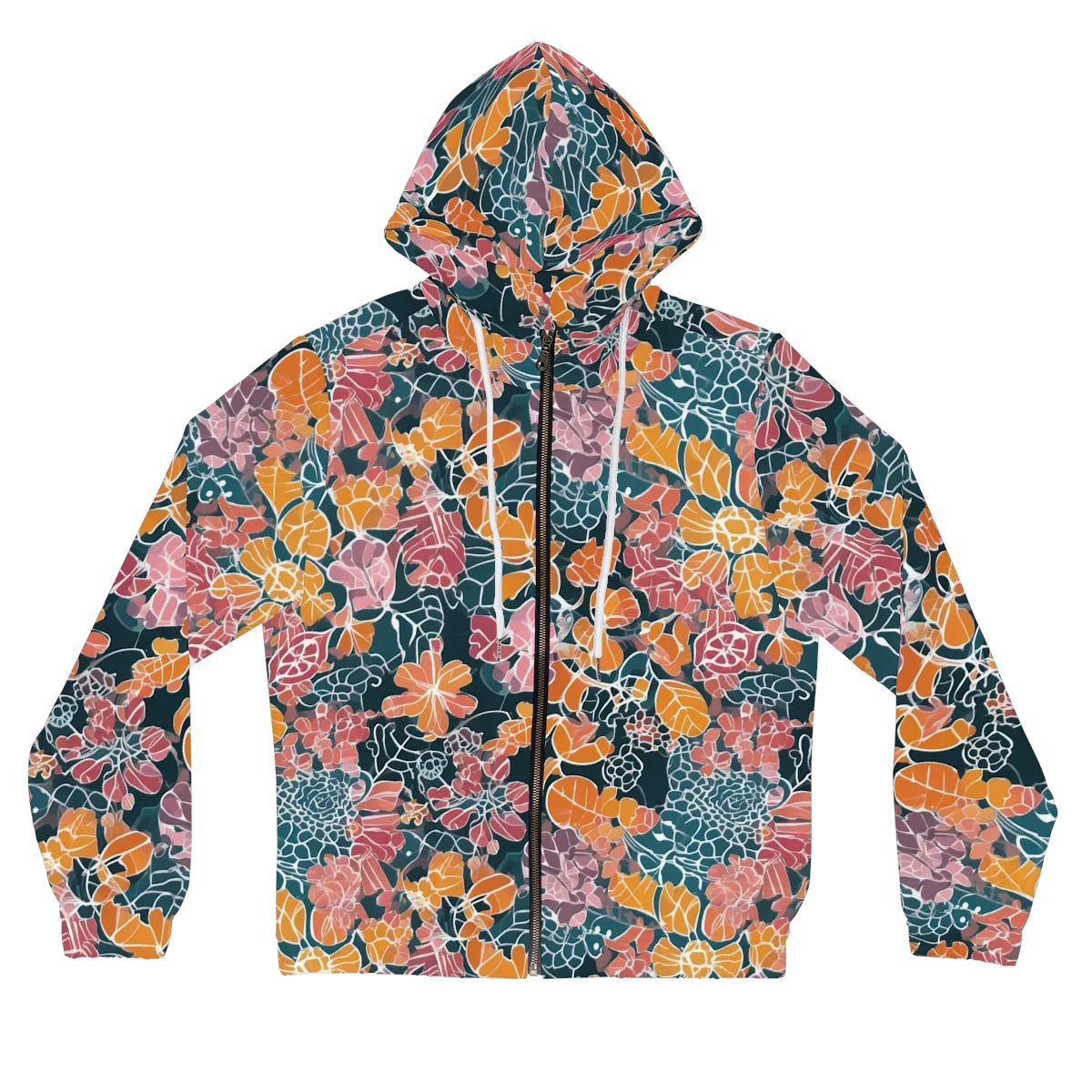 Tidal Garden on Women's Full-Zip Hoodie — Front