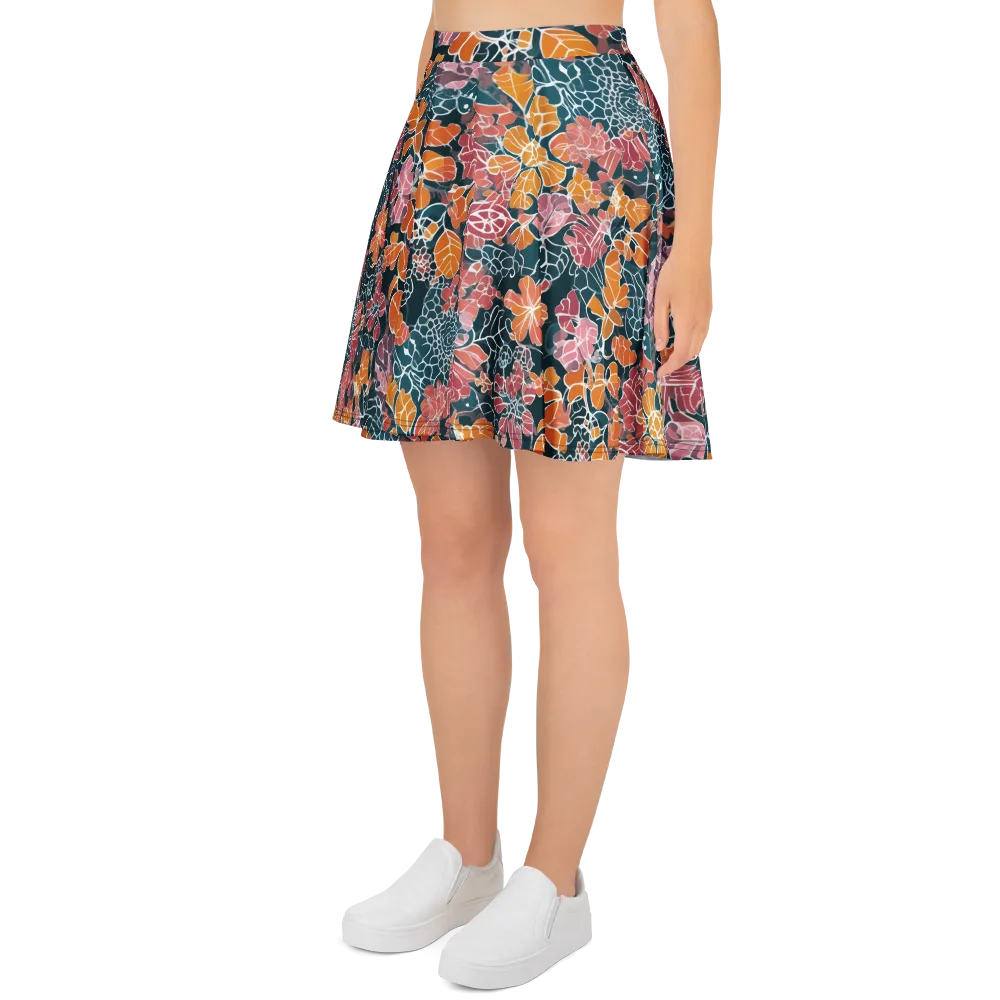 Tidal Garden on Skater Skirt — Left