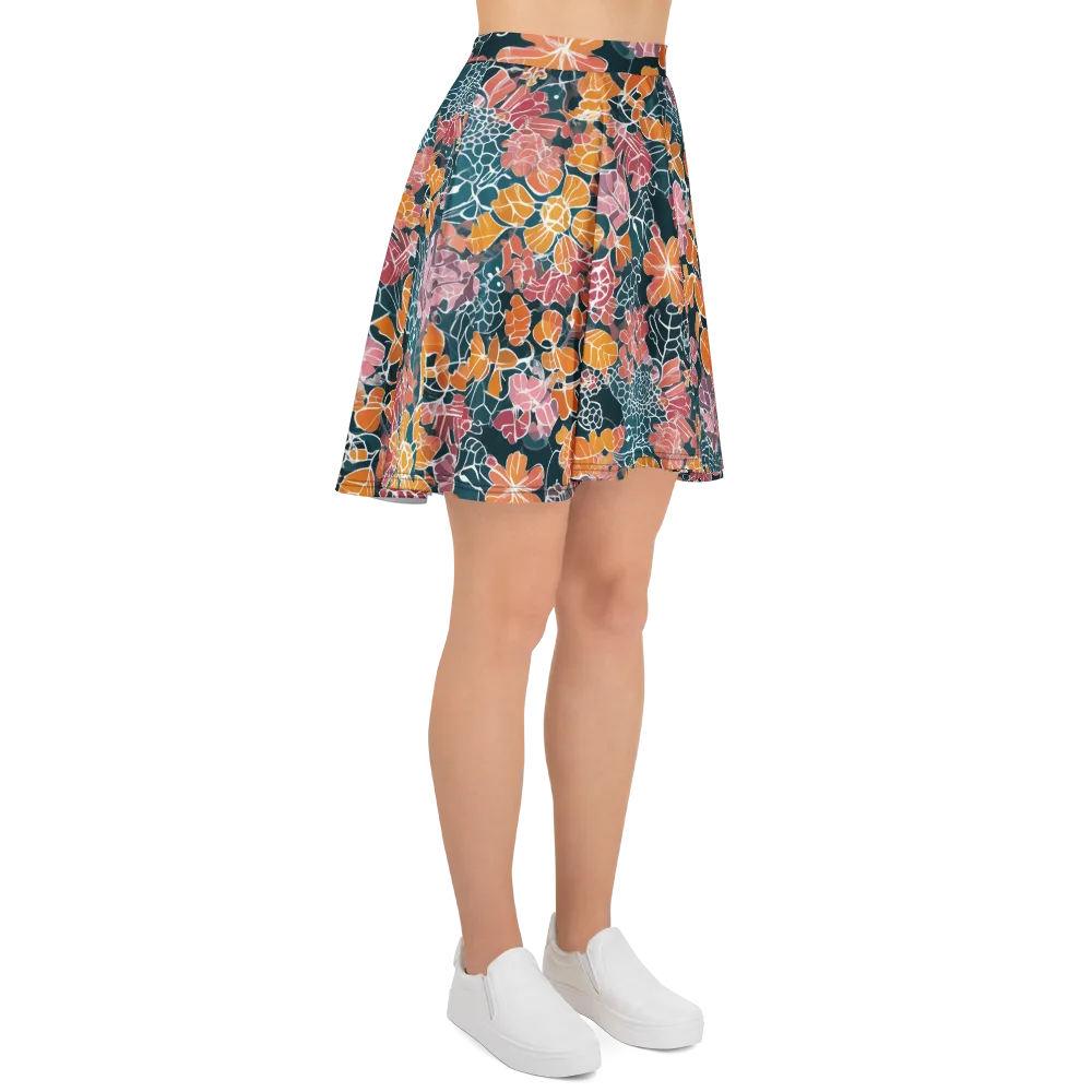 Tidal Garden on Skater Skirt — Right