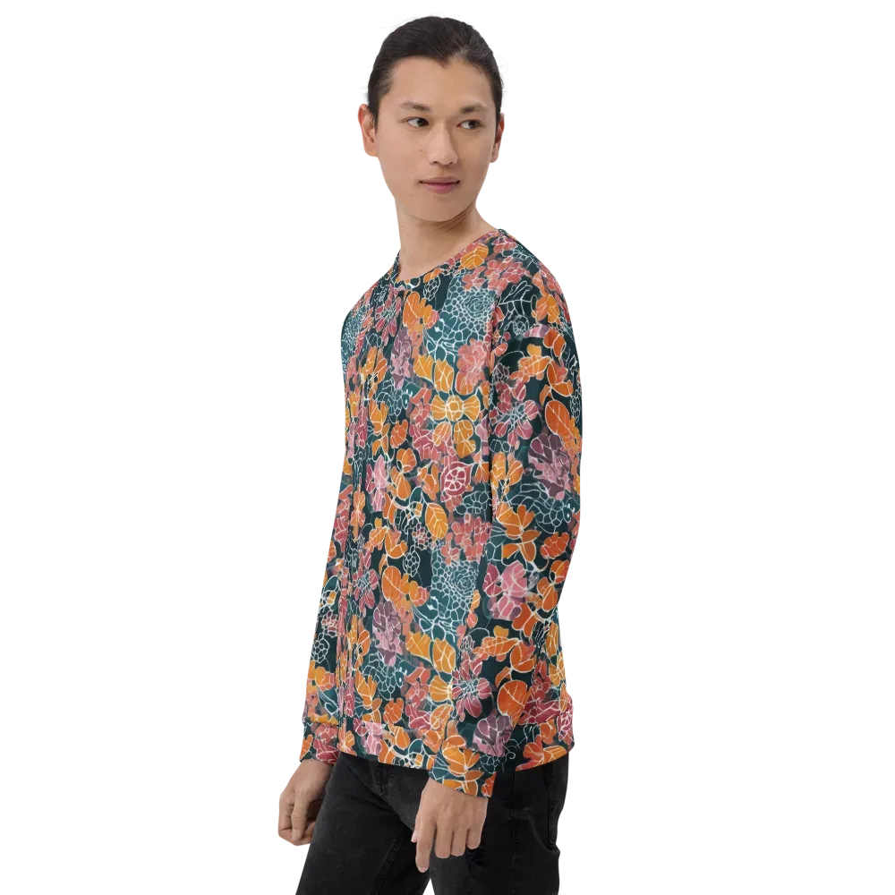Tidal Garden on Sweatshirt — Left Front
