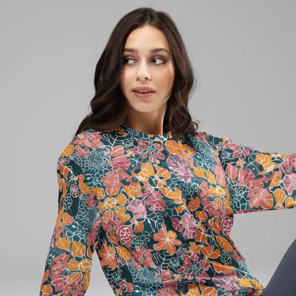 Tidal Garden on Sweatshirt — Right Front