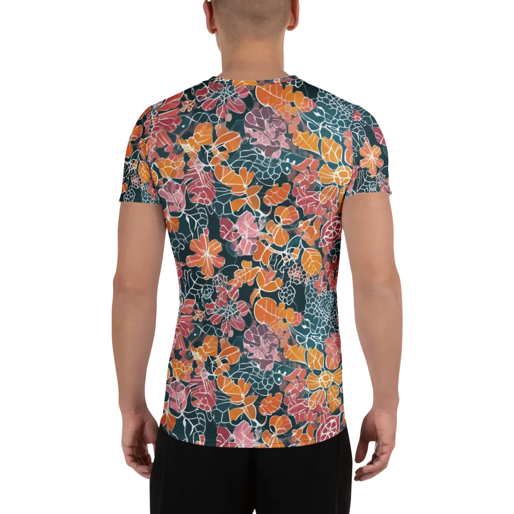 Tidal Garden on Men's Athletic T-Shirt — Back