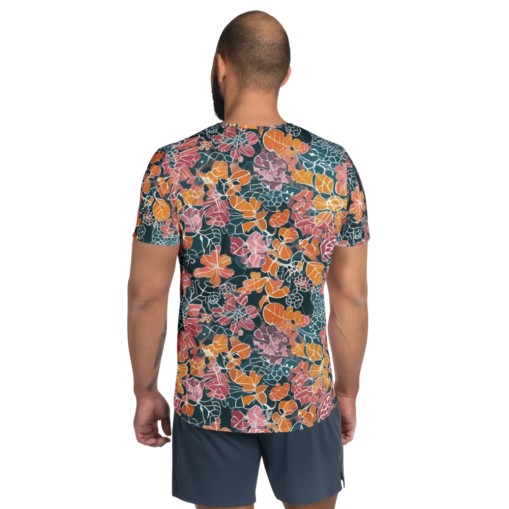 Tidal Garden on Men's Athletic T-Shirt — Back