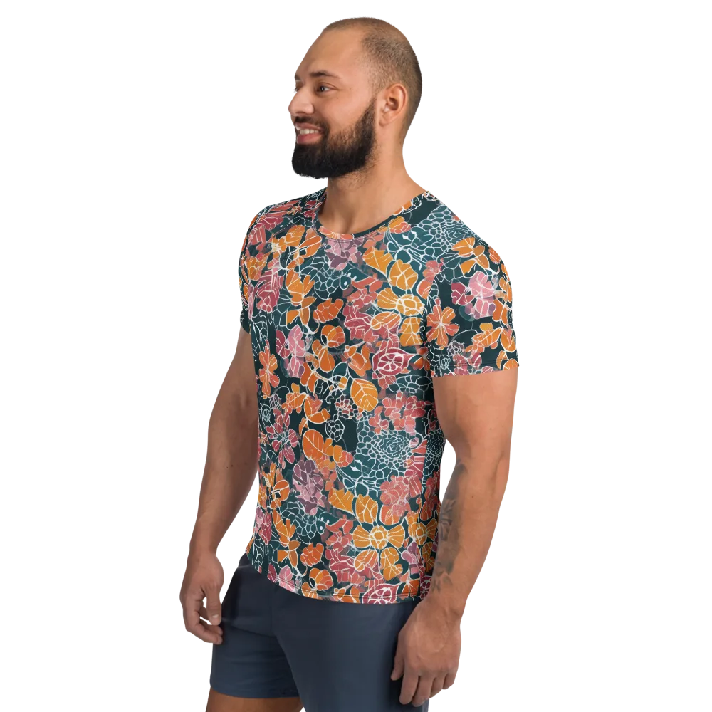 Tidal Garden on Men's Athletic T-Shirt — Left