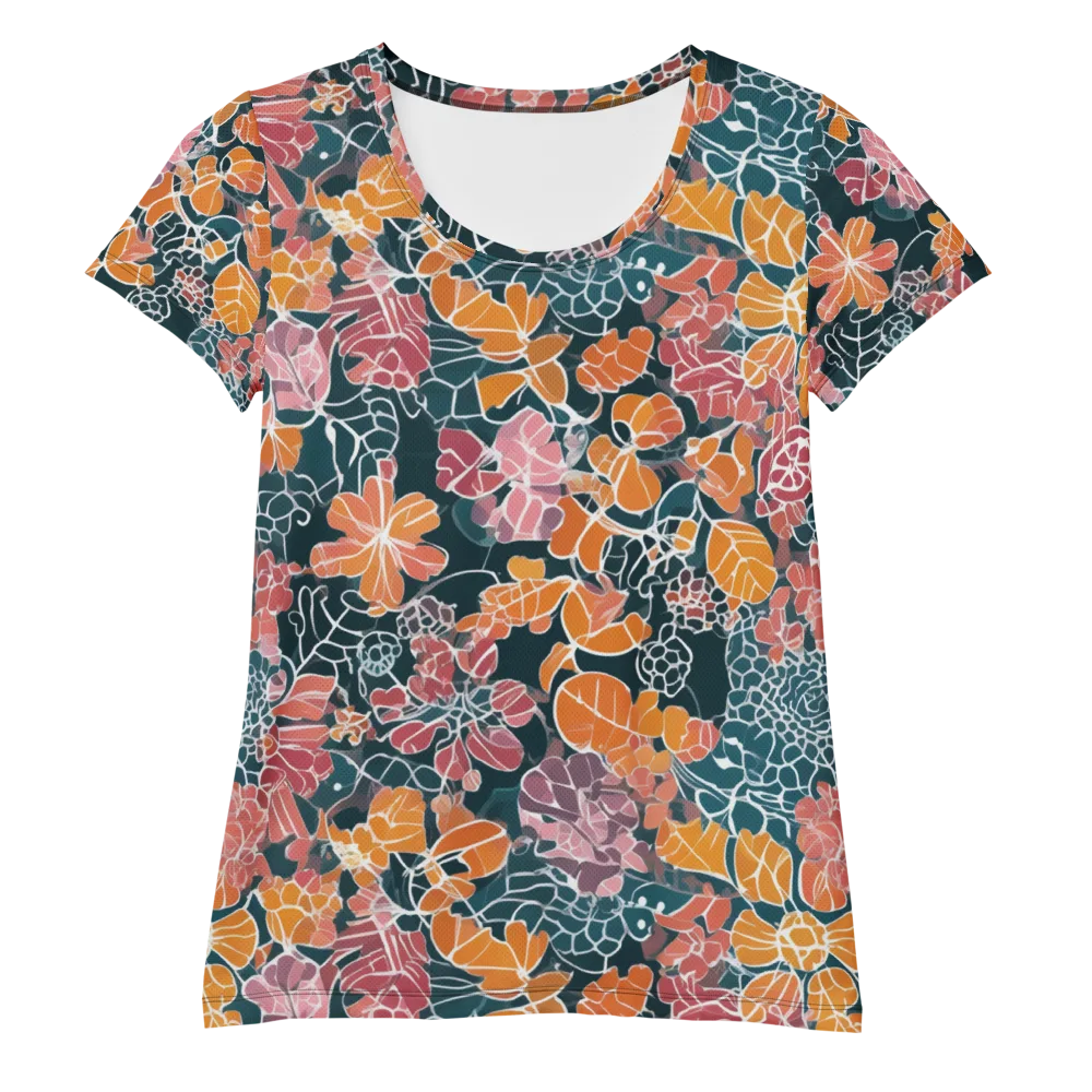 Tidal Garden on Women's Athletic T-Shirt — Front