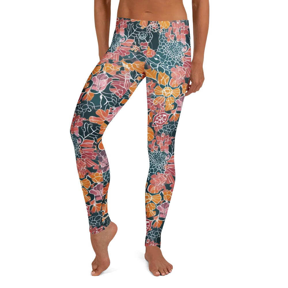 Tidal Garden on Leggings — Front