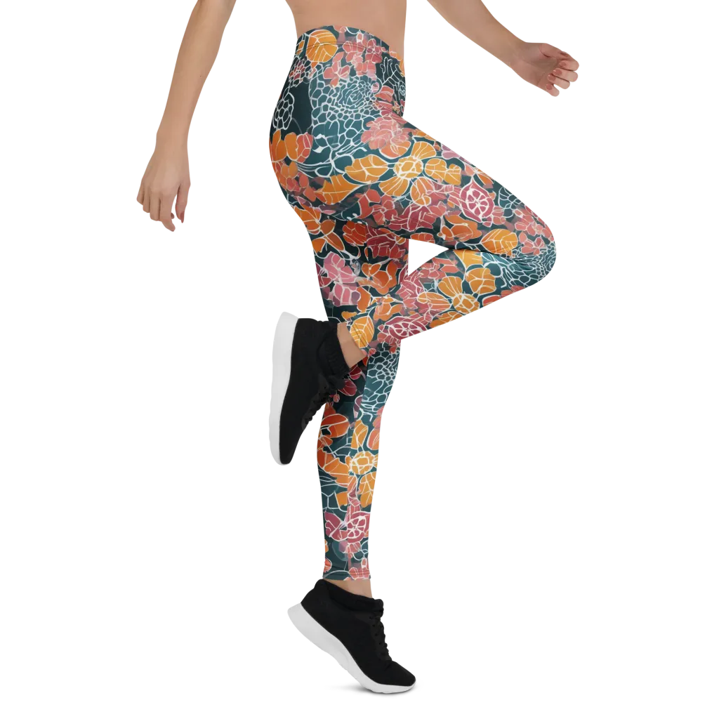Tidal Garden on Leggings — Right