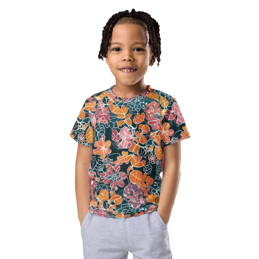 Tidal Garden on Kids Crew Neck T-Shirt — Front
