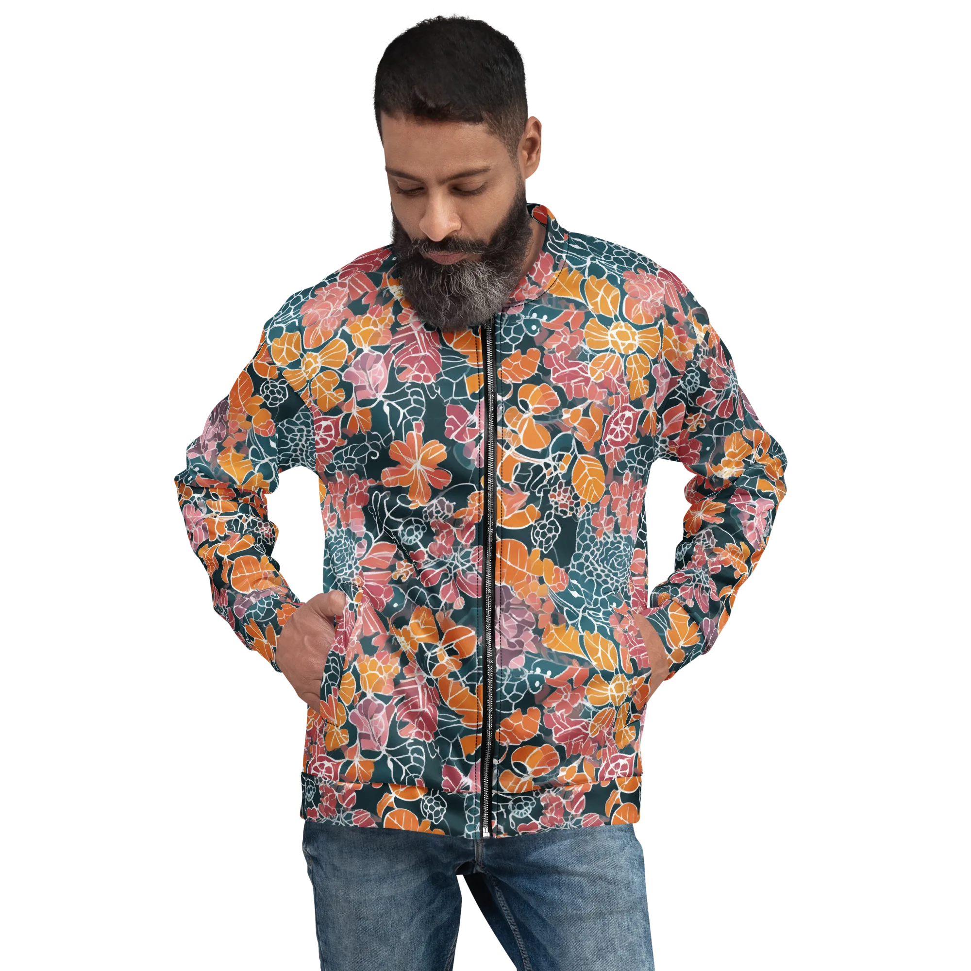 Tidal Garden on Bomber Jacket — Front