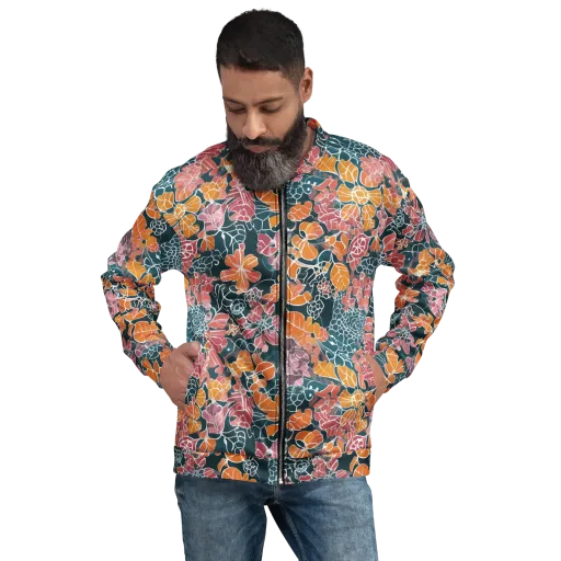 Tidal Garden on a Bomber Jacket